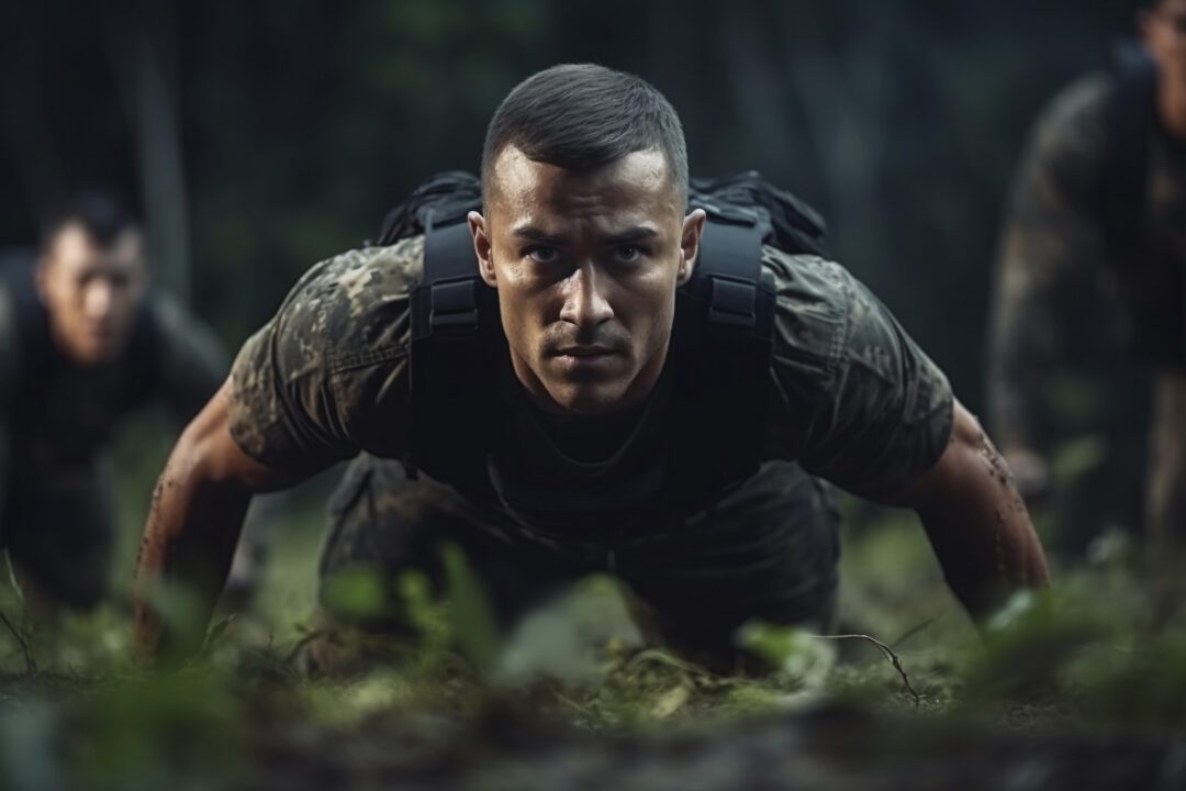 soldats vue avant combat entrainement militaire rucking inspiration