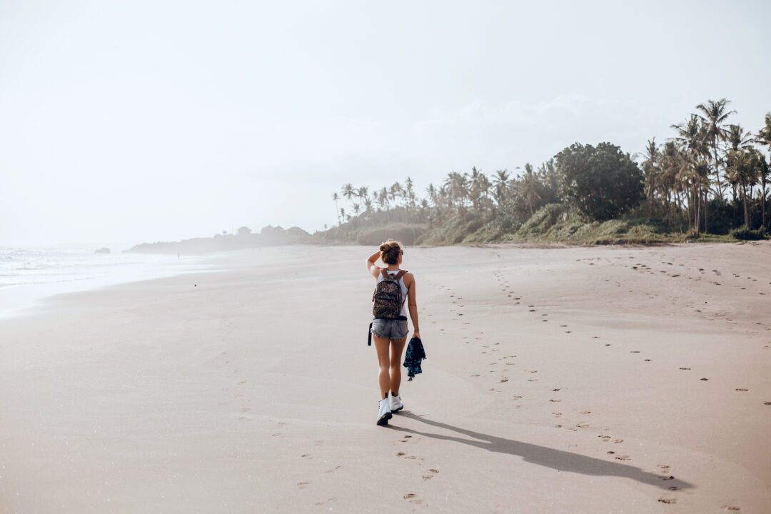 woman on the beach